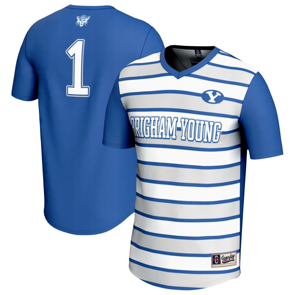 Youth GameDay Greats #1 Royal BYU Cougars Lightweight Soccer Fashion Jersey - Ujersey