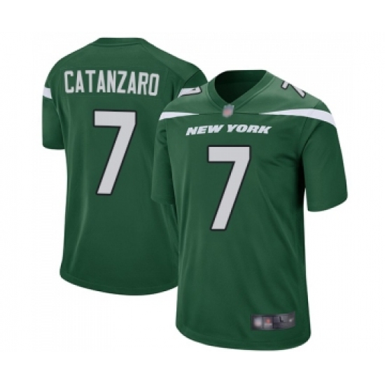 Men's New York Jets #7 Chandler Catanzaro Game Green Team Color Football Jersey - Ujersey