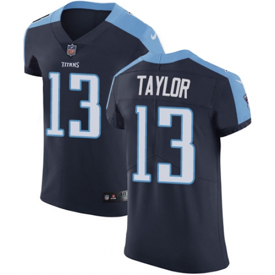 Men's Nike Tennessee Titans #13 Taywan Taylor Navy Blue Alternate Vapor Untouchable Elite Player NFL Jersey - Ujersey