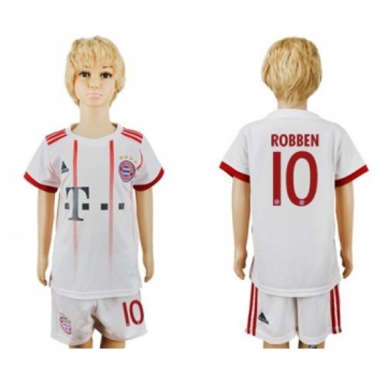 Bayern Munchen #10 Robben SEC Away Kid Soccer Club Jersey