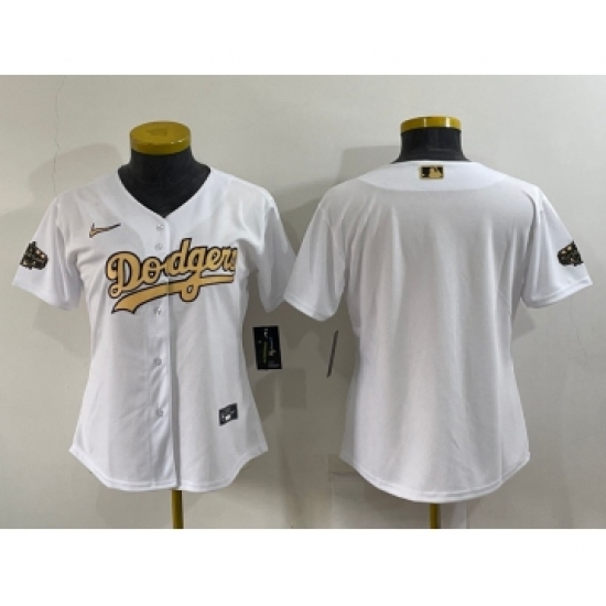 Women's Los Angeles Dodgers Blank White 2022 All Star Stitched Cool Base Nike Jersey - Ujersey