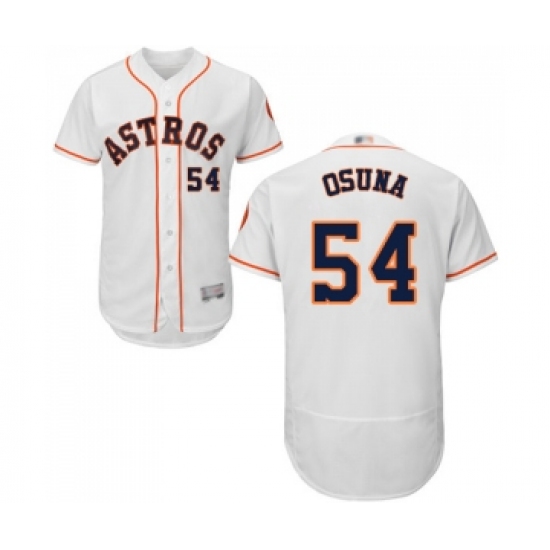 Men's Houston Astros #54 Roberto Osuna White Home Flex Base Authentic Collection Baseball Jersey - Ujersey
