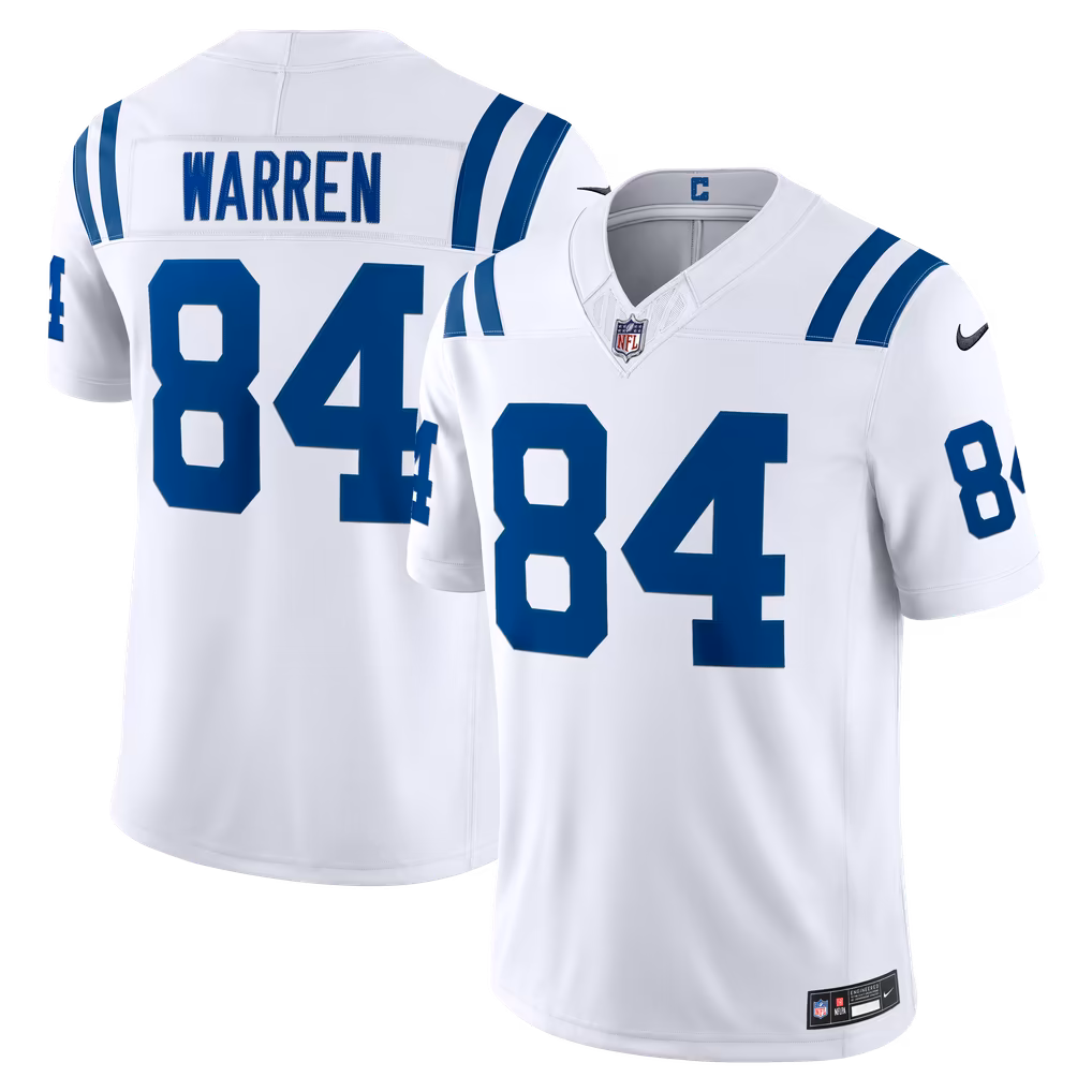 Men's Indianapolis Colts Tyler Warren Nike White Vapor F.U.S.E. Stitched Limited Jersey - SUjersey01