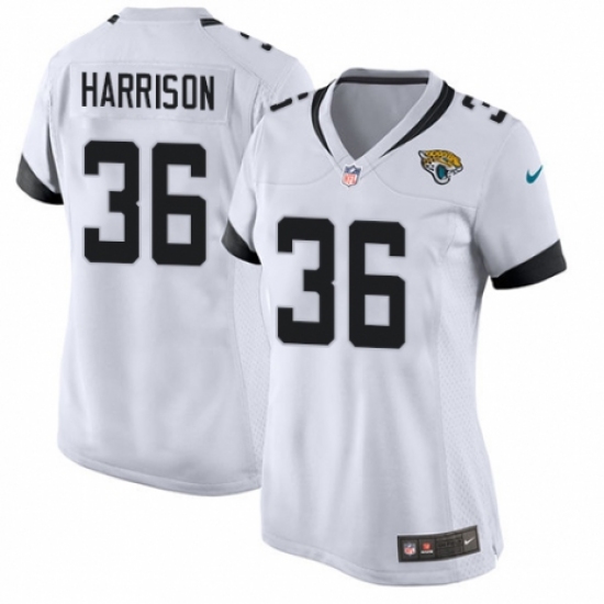 Women's Nike Jacksonville Jaguars #36 Ronnie Harrison Game White NFL Jersey - Ujersey