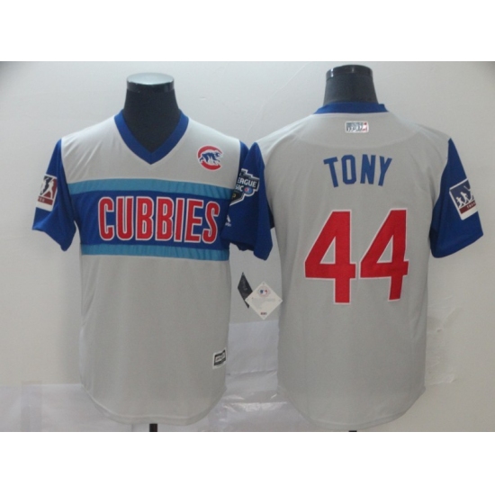 Men's Chicago Cubs #44 Anthony Rizzo Tony Authentic White Baseball Jersey - Ujersey