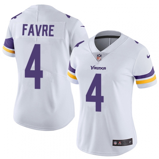 Women's Nike Minnesota Vikings #4 Brett Favre Elite White NFL Jersey - Ujersey