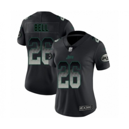 Women's New York Jets #26 Le'Veon Bell Limited Black Smoke Fashion Football Jersey - Ujersey
