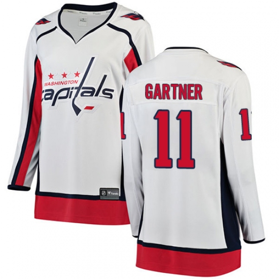 Women's Washington Capitals #11 Mike Gartner Fanatics Branded White Away Breakaway NHL Jersey - Ujersey
