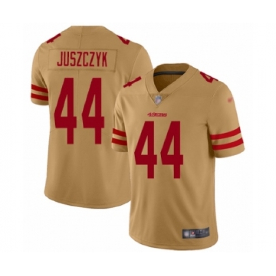 Women's San Francisco 49ers #44 Kyle Juszczyk Limited Gold Inverted Legend Football Jersey - Ujersey