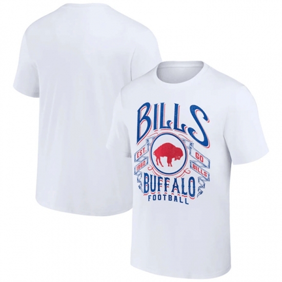 Men's Buffalo Bills White X Darius Rucker Collection Vintage Football T Shirt - Ujersey