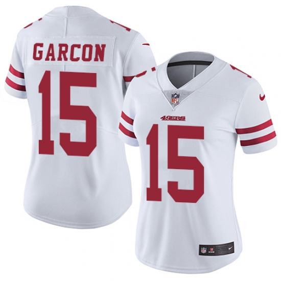 Women's Nike San Francisco 49ers #15 Pierre Garcon Elite White NFL Jersey - Ujersey