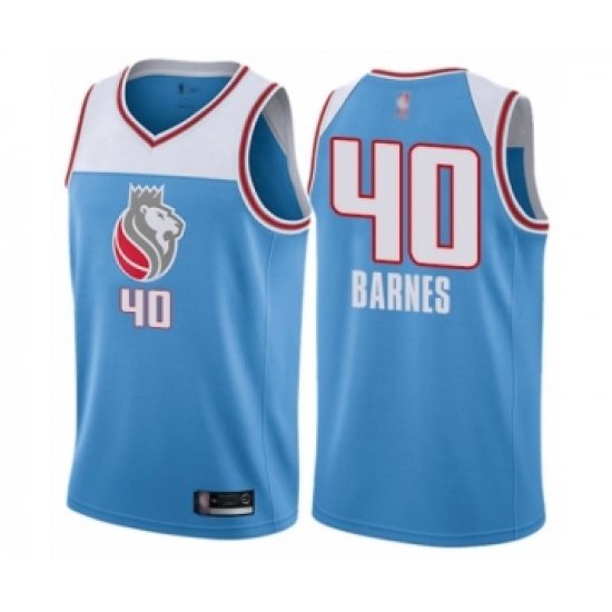 Women's Sacramento Kings #40 Harrison Barnes Swingman Blue Basketball Jersey - City Edition