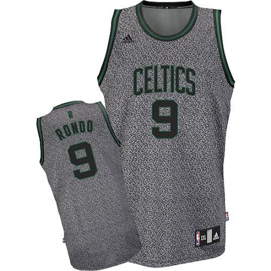 Celtics #9 Rajon Rondo Grey Static Fashion Stitched NBA Jersey
