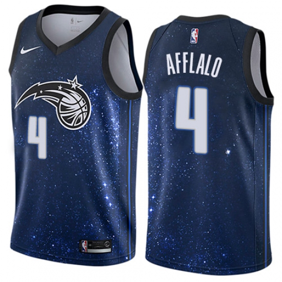 Men's Nike Orlando Magic #4 Arron Afflalo Swingman Blue NBA Jersey - City Edition - Ujersey