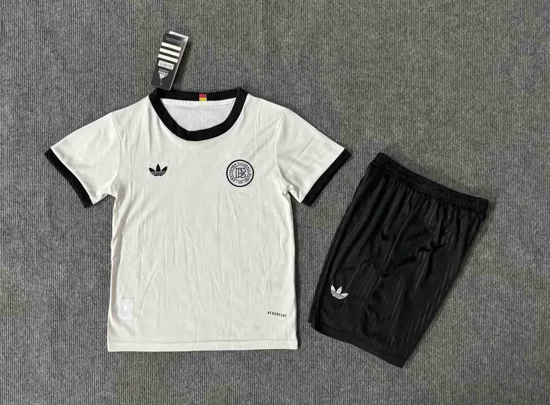 Germany 125th Anniversary Football Uniform Kids Kit Jersey+Shorts 2025 - Ujersey NHL