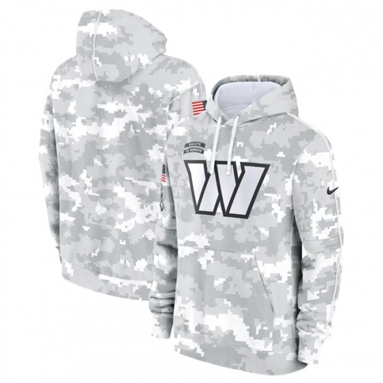 Men's Washington Commanders 2024 Arctic Camo Salute To Service Club Fleece Pullover Hoodie - Ujersey