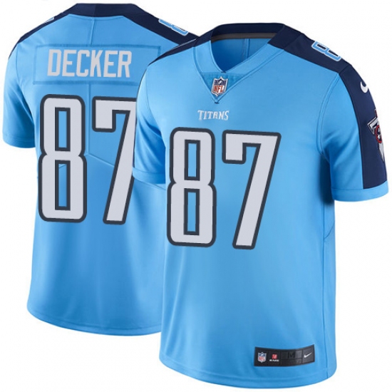 Youth Nike Tennessee Titans #87 Eric Decker Light Blue Team Color Vapor Untouchable Limited Player NFL Jersey - Ujersey