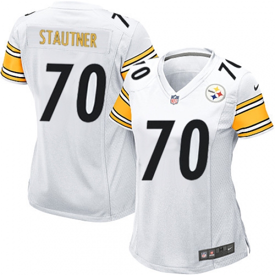 Women's Nike Pittsburgh Steelers #70 Ernie Stautner Game White NFL Jersey - Ujersey
