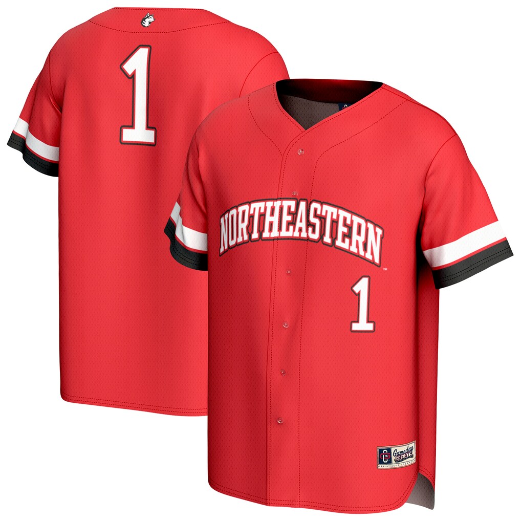 Unisex GameDay Greats Red Northeastern Huskies Lightweight Collegiate Baseball Fashion Jersey - ujerseystore