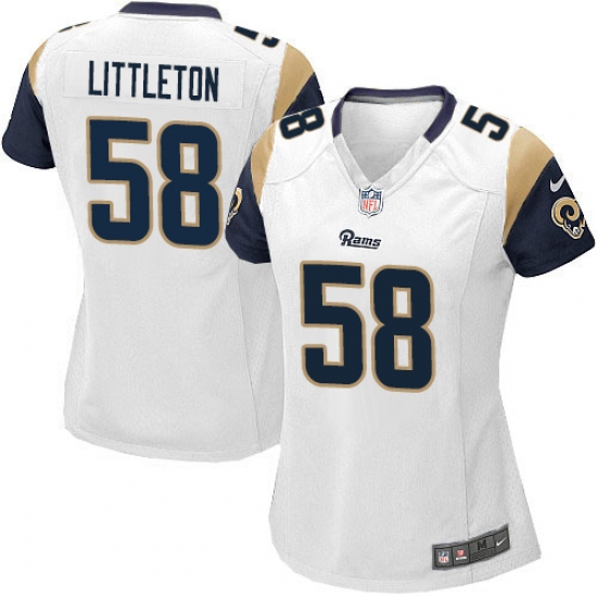 Women's Nike Los Angeles Rams #58 Cory Littleton Game White NFL Jersey - Ujersey