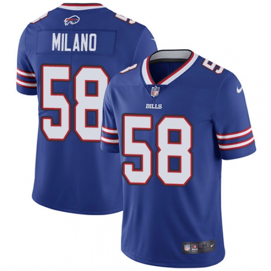 Youth Nike Buffalo Bills #58 Matt Milano Royal Blue Team Color Vapor Untouchable Limited Player NFL Jersey - Ujersey