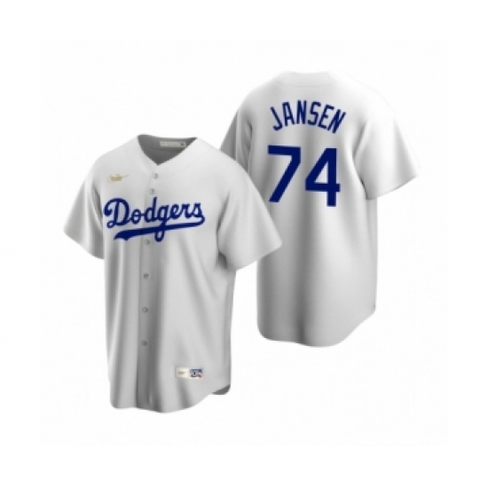 Men's Los Angeles Dodgers #74 Kenley Jansen Nike White Cooperstown Collection Home Jersey - Ujersey