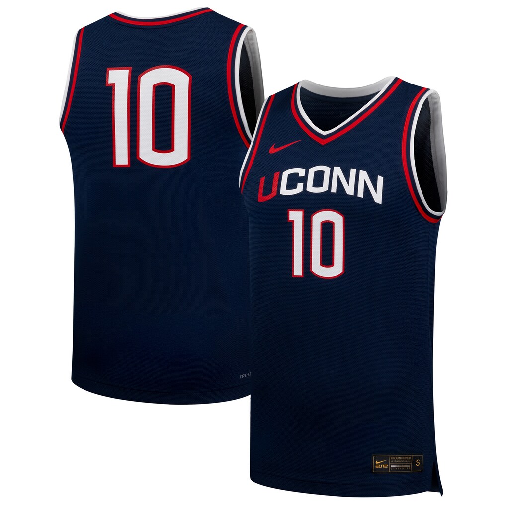 Unisex Nike #10 Navy UConn Huskies Replica Basketball Jersey - ujerseystore