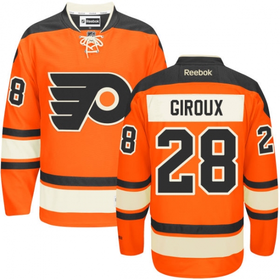 Youth Reebok Philadelphia Flyers #28 Claude Giroux Premier Orange New Third NHL Jersey - Ujersey