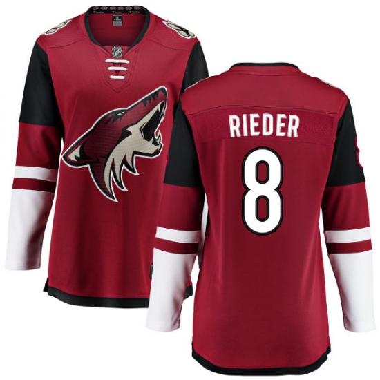 Women's Arizona Coyotes #8 Tobias Rieder Fanatics Branded Burgundy Red Home Breakaway NHL Jersey - Ujersey