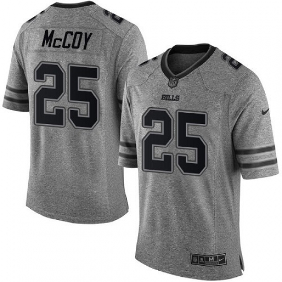 Men's Nike Buffalo Bills #25 LeSean McCoy Limited Gray Gridiron NFL Jersey - Ujersey