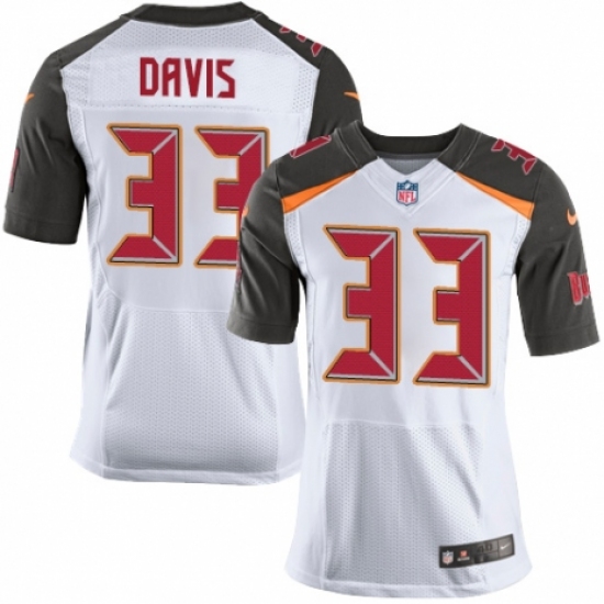 Men's Nike Tampa Bay Buccaneers #33 Carlton Davis Elite White NFL Jersey - Ujersey