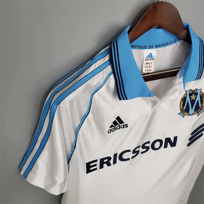 Marseille Retro Soccer Jersey Home Custom Shirt 1998-99 - Ujersey