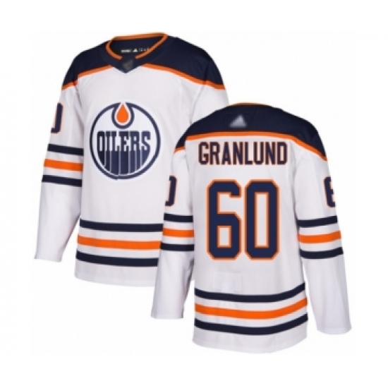 Men's Edmonton Oilers #60 Markus Granlund Authentic White Away Hockey Jersey - Ujersey