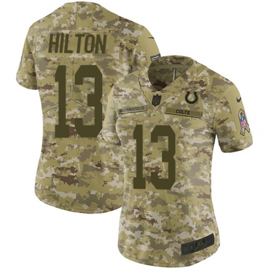 Women's Nike Indianapolis Colts #13 T.Y. Hilton Limited Camo 2018 Salute to Service NFL Jersey - Ujersey