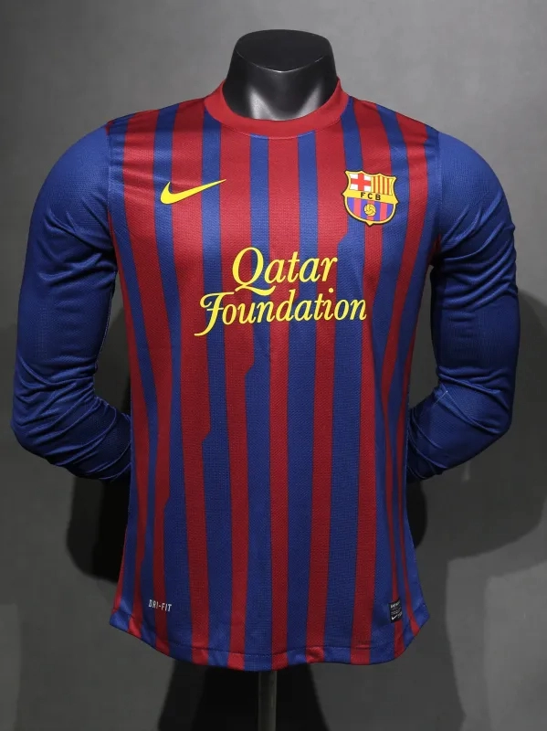 Barcelona Retro Jersey Home Long Sleeve Soccer Shirt 2011-12 - Ujersey NHL