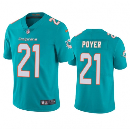 Men's Miami Dolphins #21 Jordan Poyer Aqua Vapor Limited Football Stitched Jersey - Ujersey