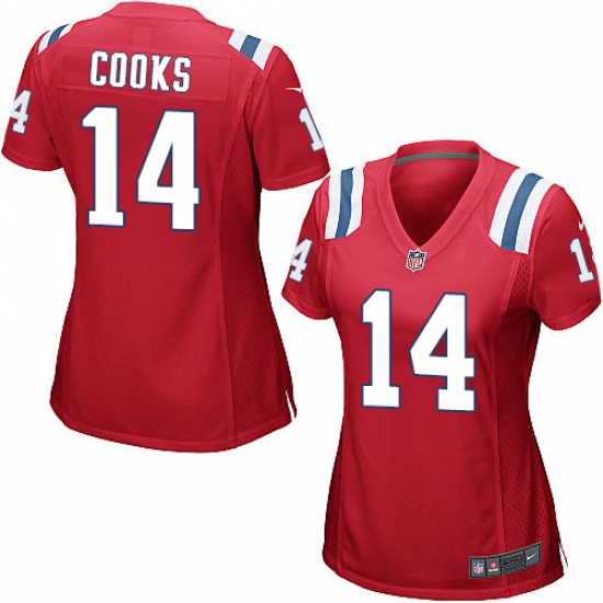 Women's Nike New England Patriots #14 Brandin Cooks Game Red Alternate NFL Jersey - Ujersey