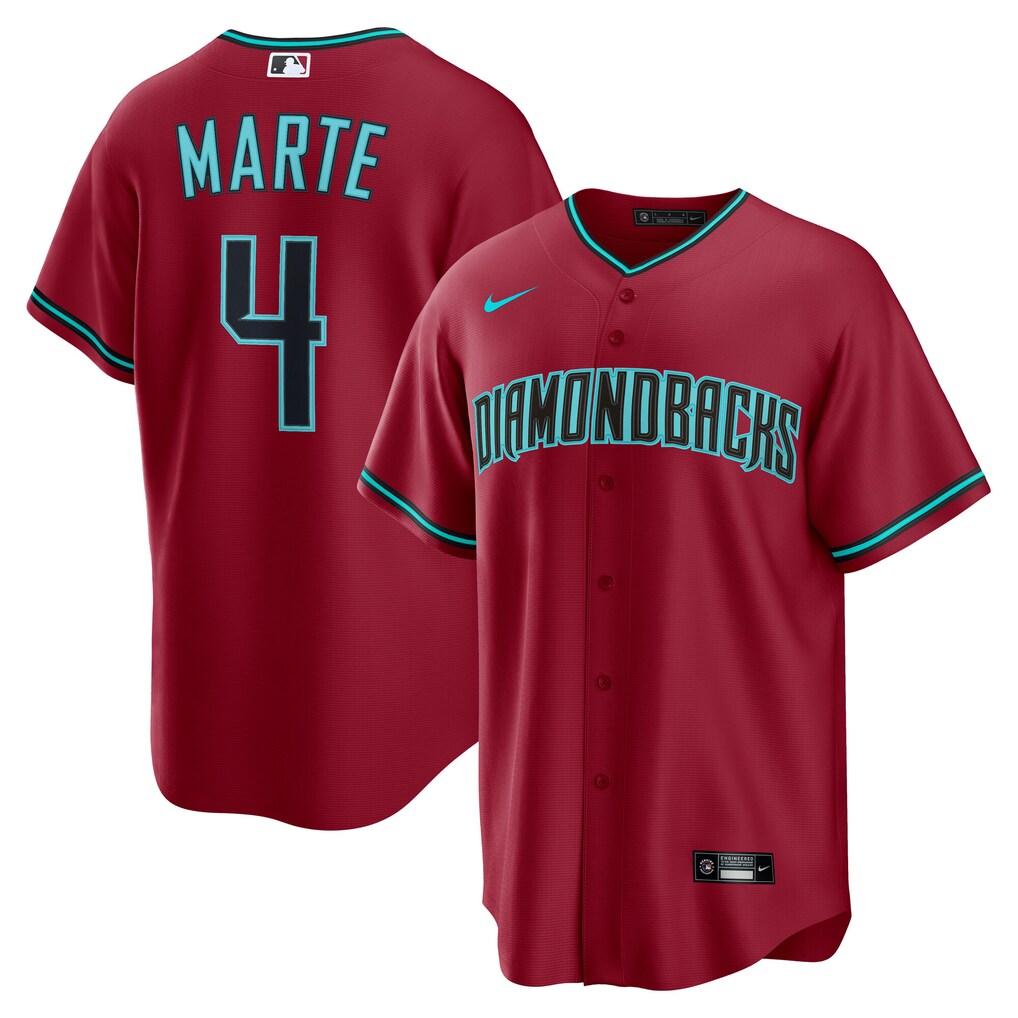 Men's  Arizona Diamondbacks Ketel Marte Nike Red Alternate 2 Replica Jersey - Ujersey