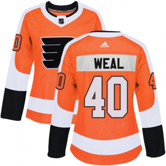 Women's Adidas Philadelphia Flyers #40 Jordan Weal Premier Orange Home NHL Jersey - Ujersey