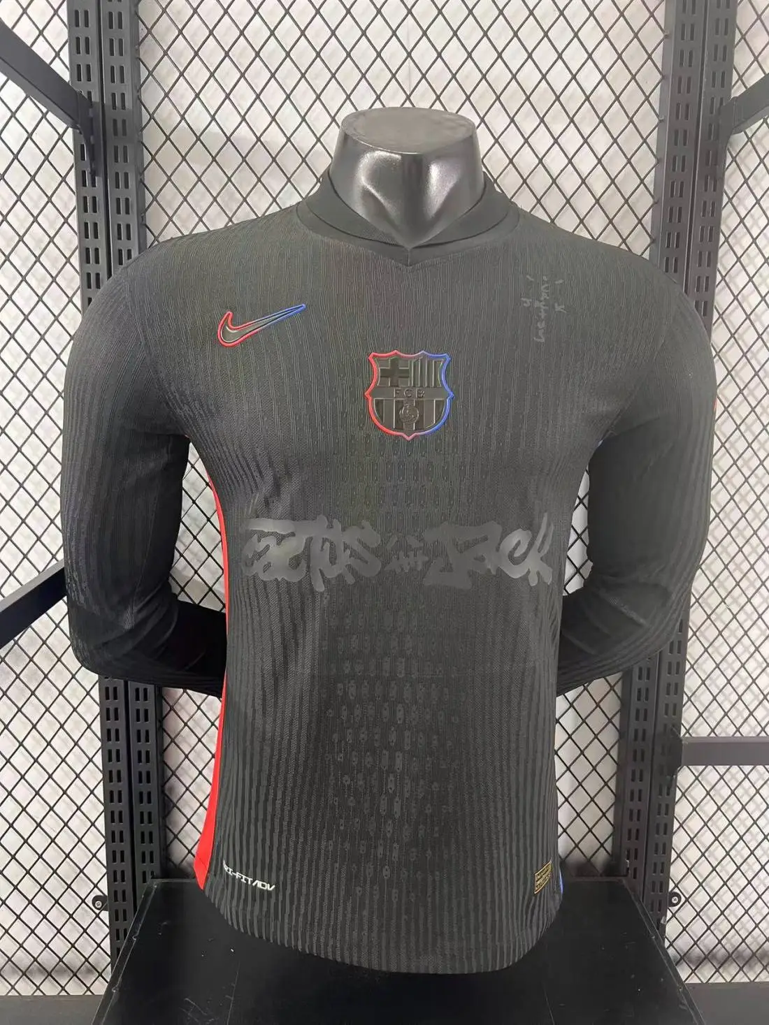 Soccer Jersey Barcelona Away x Travis Scott Long Sleeve Shirt 2024/25 - U-jersey