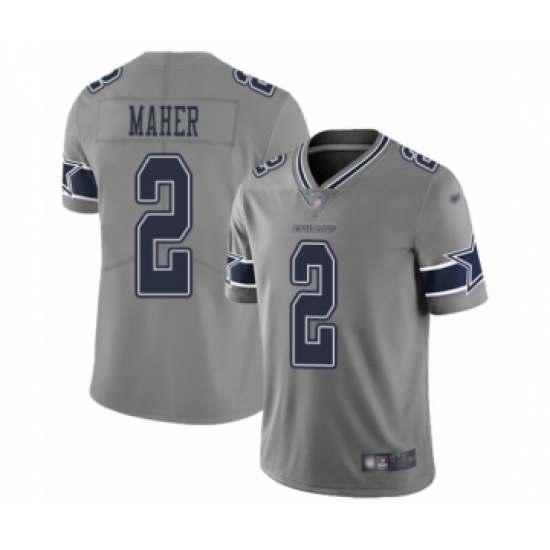 Men's Dallas Cowboys #2 Brett Maher Limited Gray Inverted Legend Football Jersey - Ujersey