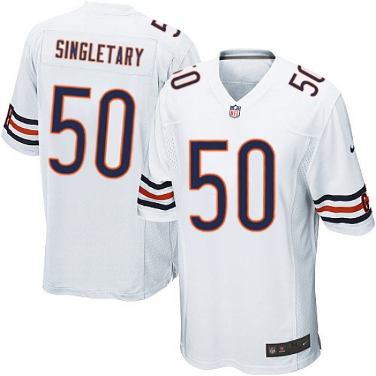 Men's Nike Chicago Bears #50 Mike Singletary Game White NFL Jersey - Ujersey