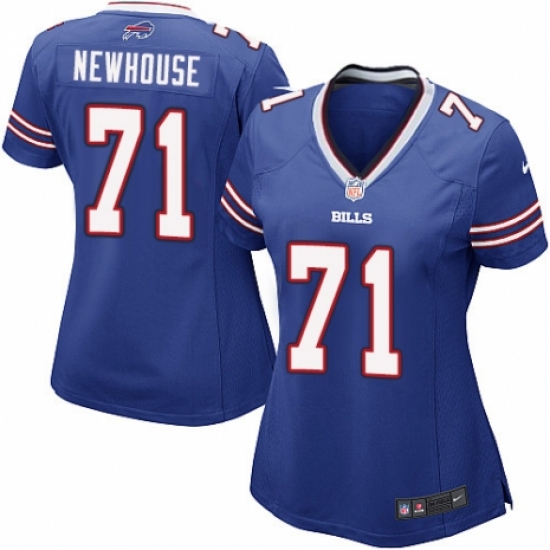 Women's Nike Buffalo Bills #71 Marshall Newhouse Game Royal Blue Team Color NFL Jersey - Ujersey