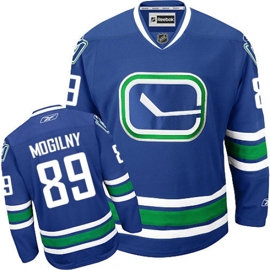 Men's Reebok Vancouver Canucks #89 Alexander Mogilny Authentic Royal Blue Third NHL Jersey - Ujersey