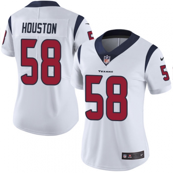 Women's Nike Houston Texans #58 Lamarr Houston White Vapor Untouchable Elite Player NFL Jersey - Ujersey