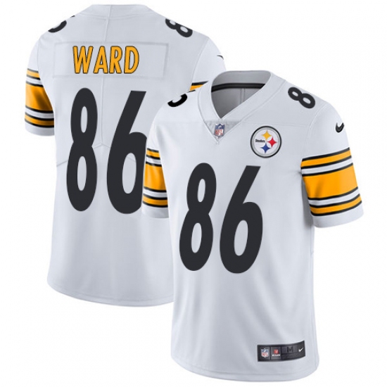 Men's Nike Pittsburgh Steelers #86 Hines Ward White Vapor Untouchable Limited Player NFL Jersey - Ujersey