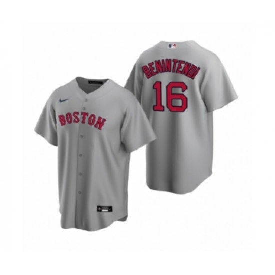 Youth Boston Red Sox #16 Andrew Benintendi Nike Gray Replica Road Jersey - Ujersey