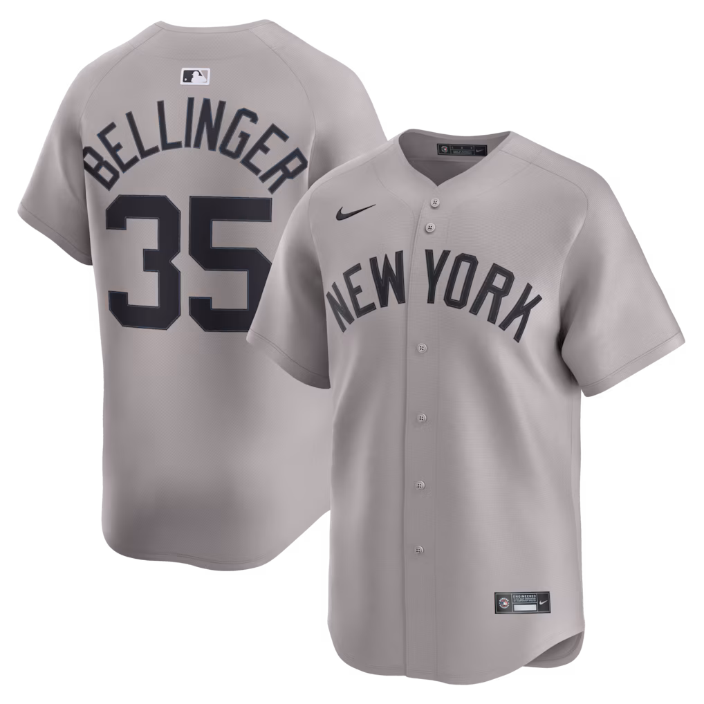 Men's New York Yankees Cody Bellinger Nike Gray Road Limited Player Jersey - Ujersey Shop