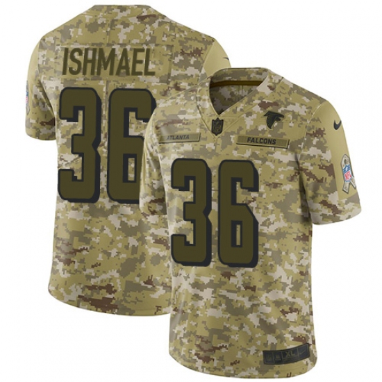 Men's Nike Atlanta Falcons #36 Kemal Ishmael Limited Camo 2018 Salute to Service NFL Jersey - Ujersey