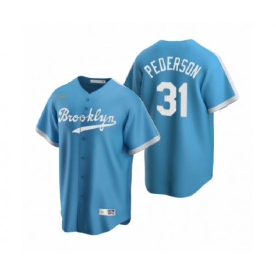 Men's Los Angeles Dodgers #31 Joc Pederson Nike Light Blue Cooperstown Collection Alternate Jersey - Ujersey